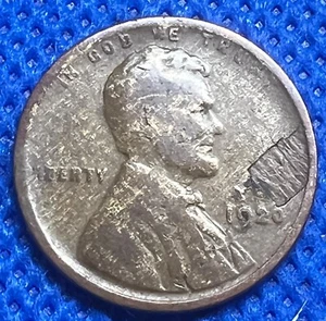 1920 P LINCOLN CENT, DEFECTIVE PLANCHET PEELED OBVERSE #1031 - Picture 1 of 3