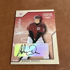 2001 Donruss Signature Baseball Card #138 Adam Dunn AU /330
