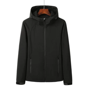 Men Windbreak Coat Soft Shell Jacket Waterproof Tops Warm Outwear Outdoor Winter - Picture 1 of 12