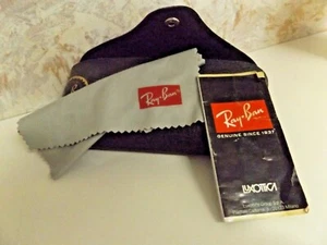 RayBan Black Sunglasses Case Cloth & Book  - Picture 1 of 6