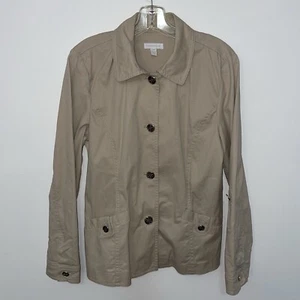 Charter Club Womens Jacket Large Field Beige Lightweight Casual Ladies - Picture 1 of 7