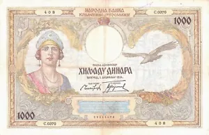 Yugoslavia, Kingdom ,1000 Dinara, 1931, p 29 , * Queen Maria Karađorđević * Seri - Picture 1 of 2