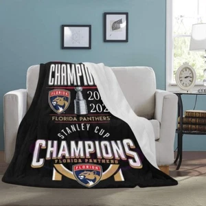 Ultraweiche Micro Fleece Decke 60"x80. Stanley Cup Champions Florida Panthers - Bild 1 von 24
