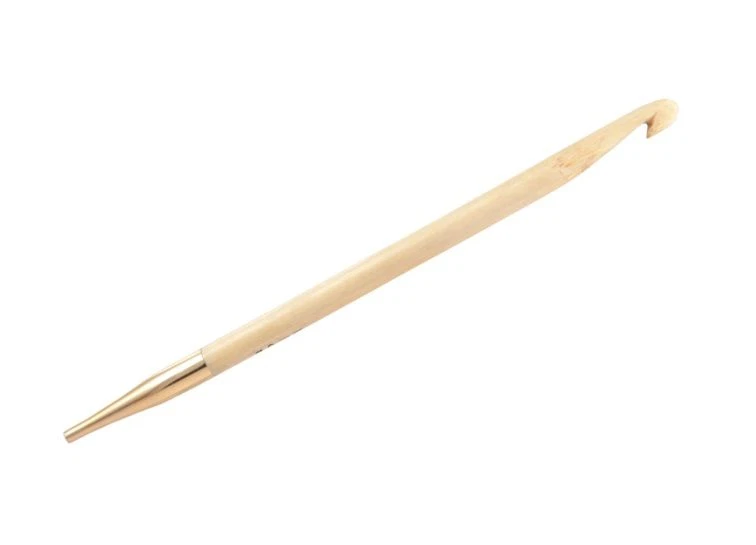 Prym Tunesische Häkelnadelspitze Natural, 5,5 Mm – Aus Holz, Für Tunesische Häkeltechnik, Kombiniert Mit Seilchen