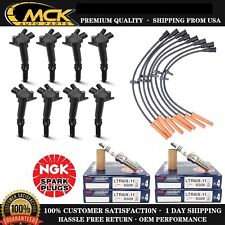 8x Ignition Coil + 16x NGK Spark Plug + 1x Wire For Ford F150 F350 F250 6.2L V8