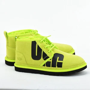 UGG Mens Neumel Chopd Boots Samba Lime Fur Winter Warm Shoes US 7 EU 40 UK 6 - Picture 1 of 6