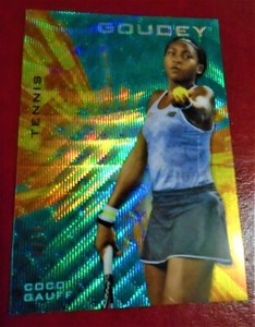 2021 Coco Gauff /10 Upper Deck Goodwin Champions Goudey Green Wave Rookie RC