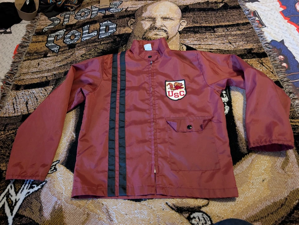 Chaqueta de bombardero vintage años 70 USC Gamecocks fútbol americano universitario talla XS/S Foto 1 de 4