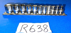 MATCO TOOLS 11 PIECE 1/4 DRIVE METRIC SHORT SOCKET SET 6 POINT SAM106TA + 1 EXT - Picture 1 of 16