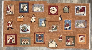 Dashing Through the Snow by Teresa Kogut for SSI Cotton Fabric Remnant 23" x 44" - Picture 1 of 2