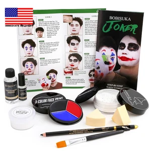 Halloween Joker/Clown Make-up, komplettes Joker/Clown Make-up Set Gesichtsfarbe SFX Cha - Bild 1 von 7
