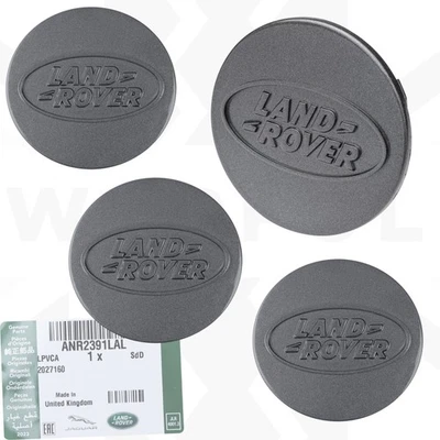 Tapacubos centrales de rueda genuinos 4x 75 mm en peltre para Land Rover Classic Defender  - Imagen 1 de 4
