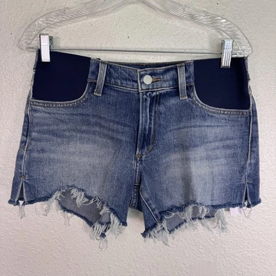 Joes Jeans Shorts Womens 26 Ozzie Mid Rise Cut Off Raw Hem Maternity Denim NEW - Image 1 of 4
