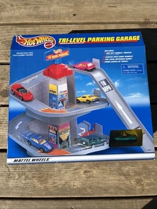 Hot Wheels Mattel Tri-Level Parking Garage Set with Car 1998 - Picture 1 of 8