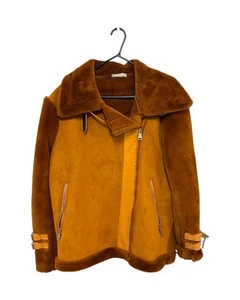 Good Condition LIONESS Women's Warm Brown Empire Buckle Coat, Size M - Picture 1 of 7