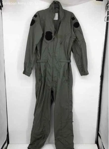 Vintage Mens Green Long Sleeve Collared Army One-Piece Coverall Size XL - Picture 1 of 6