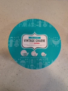 Pyrex VINTAGE CHARM Turquoise Rise n' Shine Nesting Mixing Bowls Lids Original   - Picture 1 of 5