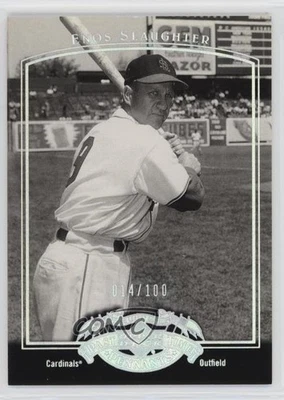 2005 Upper Deck Past Time Pennants Silver /100 Enos Slaughter #26 HOF - Image 1 of 2