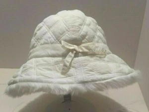 Damenhut Schildkrötenfell Vermont Collection hell elfenbein Kunstfell gesteppt Bucket Cap - Bild 1 von 4