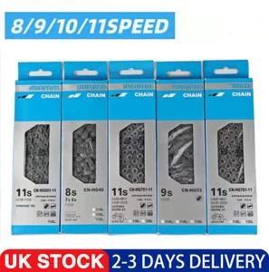 FOR Shimano 6/7/8/9/10/11 speed chain HG54/95/701 Deore MTB road bike 116 link - Picture 1 of 18