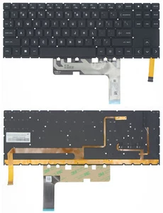 Black US 4-Zone RGB Backlit Keyboard L98944-001 For HP OMEN 15-ek0000 - Afbeelding 1 van 3