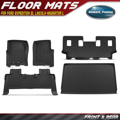 5x Front & Rear Trunk Floor Mat for Ford Expedition EL Lincoln Navigator L 11-17 - Image 1 of 4
