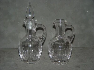 Vintage Crystal Cruets Oil and Vinager Stuart England - Imagen 1 de 2