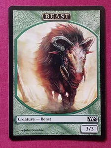 Magic The Gathering 2010 CORE SET M10 BEAST token card MTG - Picture 1 of 2