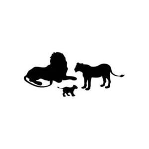 Lion Family Enjoy Life - Vinyl Decal Sticker for Wall, Car, iPhone, iPad - Picture 1 of 8