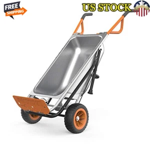 8-in-1 Heavy Duty Aerocart Garden Cart Wheelbarrow Dolly Kit 300 Lbs Capacity US - Picture 1 of 6