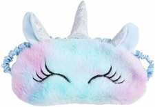 Fenical Unicorno Mascherina Dormire Peluche Benda Occhi Animale Bambina Aurora