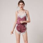 Lace Shorts Suspender Pajamas Female Nightwear Lingerie Sets Two Piece Set