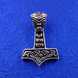 Kleiner Thors Hammer Anhänger Halskette Wikinger nordisch Mjölnir - Bild 1 von 2