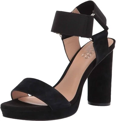 Franco Sarto Napoli Platform Sandal Women's Size 8M Black Suede - Image 1 of 4