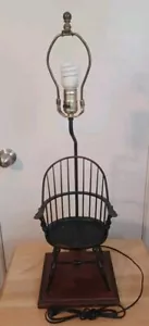 Miniature Windsor Chair Signed Desk Lamp, No Lampshade - Picture 1 of 8