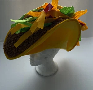 Taco Hat Mexican Food Fiesta Party Costume Cap Mexico Spanish Halloween - Picture 1 of 3