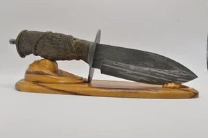 Handmade Damascus Steel Hunting knife With Leather Sheath Collectors Item - Picture 1 of 10