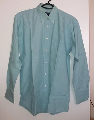 ROYAL ST ANNES camicia verde/azzurra maniche lunghe uomo taglia S tasca cotone - Immagine 1 di 4