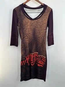 2026 Deux Mille Vingt Six Wearable Art Knit Dress 1 US Small Artsy Casual T46 - Picture 1 of 6
