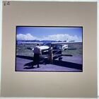 35mm Slide Vintage 1960s Man and Woman by Light Aircraft Plane