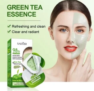 8Pcs Green Tea Mud Face Masks Clay Mask Deep Cleaning Blackhead Remover - Picture 1 of 3