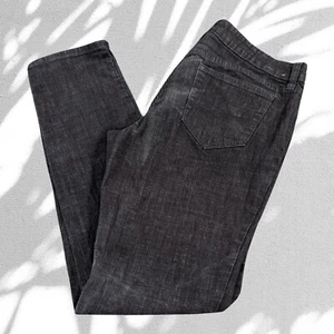 Arizona Favorite Super Skinny Leg Jeans Womens 15 (33x30) Black Denim Dark Wash - Picture 1 of 9