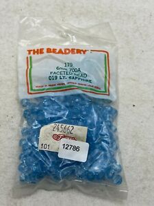 The Beadery 175 6MM 700A Faceted Bead 019 LT. Saphire Made In Hope Valley