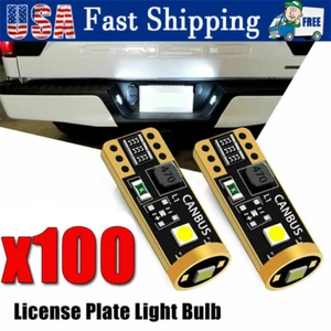 T10 LED License Plate Light Bulbs 6000K Super Bright White 168 2825 194 - Picture 1 of 7