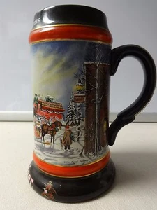 Tazza Birra Stein Vintage Budweiser 1992 Un Perfetto Natale Ceramica Vacanze - Foto 1 di 6