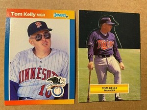 TOM KELLY MANAGER Lot 1989 Donruss All-Stars #34 & Pop-ups - MINNESOTA TWINS