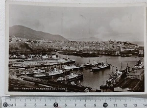 I120712 Postkarte - Genua - Panorama vom Hafen VG 1935 - Bild 1 von 2