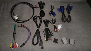 UNGETESTET Diverse Kabel Lot Set PC Sound TV Scart Cinch VGA Adapter usw. - Bild 1 von 3