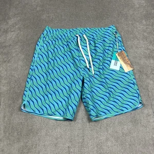 NWT Fair Harbor Mastos Anchor Shorts Mens Large 8" Lined Swim Trunks Geometric - Picture 1 of 9