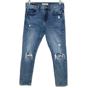 PacSun Slim Taper Jeans Herren 31x28,5 Distressed Ripped Knie Skater Grunge Y2K  - Bild 1 von 11